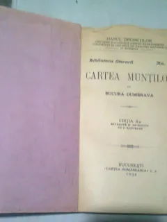 CARTEA MUNTILOR - BUCURA DUMBRAVA