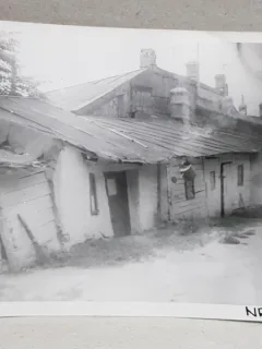 CASA DEMOLATA , STR, SEBASTIAN NR. 117 , FATADA POSTERIOARA , BUCURESTI, FOTOGRAFIE MONOCROMA, PE HARTIE LUCIOASA , ANII '70 - '80