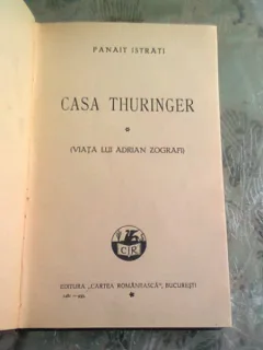 Casa Thuringer , Viata lui Adrian Zografi , Panait Istrati