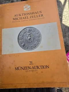 Catalog 21, expozitie de monede, Munzen Auktion 15-16 adecembrie 1975, text in limba germana
