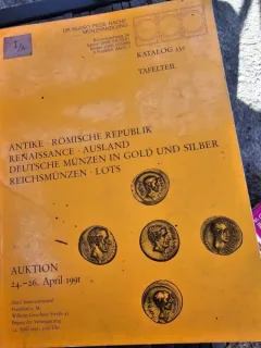 Catalog 330, expozitie de monede, Auktion 24-26 aprilie 1991, text in limba germana