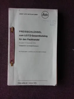 CATALOG COMPLET DE PRETURI PRODUSE LEITZ, 1978, TEXT IN LIMBA GERMANA