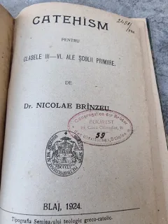 Catehism pentru clasele III-IV, ale şcolii primare - Nicolae Brinzeu