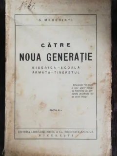 CATRE NOUA GENERATIE - S. MEHEDINTI