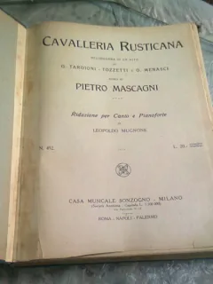 Cavalleria rusticana - Pietro Mascagni, partitura