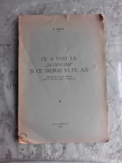 CE A FOST LA 24 IANUAR SI CE TREBUIE SA FIE AZI - N. IORGA