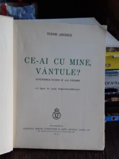 CE-AI CU MINE, VANTULE? - TUDOR ARGHEZI