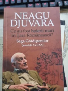 CE AU FOST BOIERII MARI IN TARA ROMANEASCA, SAGA GRADISTENILOR SEC XVI- XX de NEAGU DJUVARA