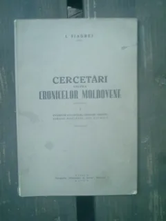 Cercetari asupra cronicelor moldovene - I. Siadbei (cu dedicatia autorului pentru I. Bujor)
