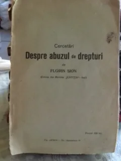 CERCETARI DESPRE ABUZUL DE DREPTURI - FLORIN SION