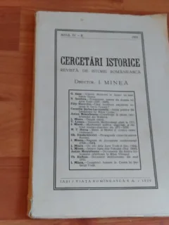 CERCETARI ISTORICE-G. ZANE -N. SENDREA SI ALTII