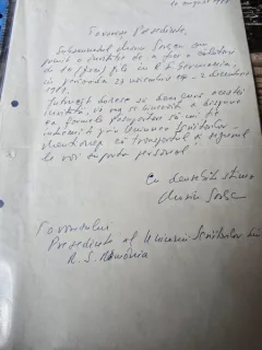 Cerere scrisa a lui Marin Sorescu
