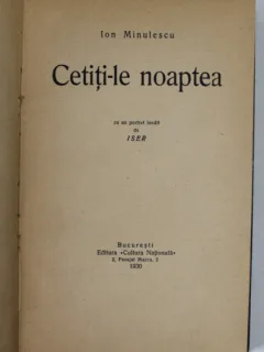 Cetiti-le noaptea - Ion Minulescu