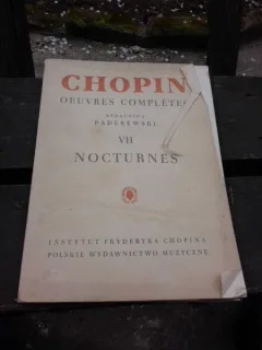 CHOPIN, OEUVRES COMPLETES VII, NOCTURNES (PARTITURI)