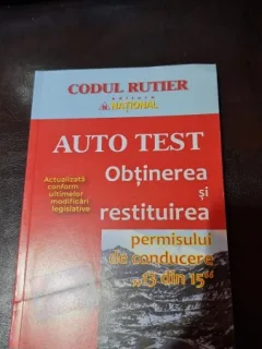 Cod Rutier, auto test, Obtinerea si restituirea permisului de conducere 13 din 15, 2024