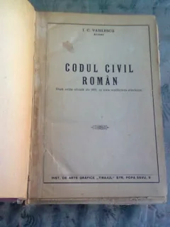 CODUL CIVIL ROMAN. dupa editia oficiala din 1865, cu toate modificarile ulterioare - I.C. VASILESCU
