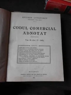 Codul Comercial Adnotat - Eftimie Antonescu  Vol.II