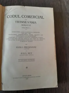 CODUL COMERCIAL DIN TRANSILVANIA ADNOTAT - IOAN I. PREDOVICIU VOL.1