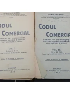 CODUL COMERCIAL - EFTIMIE ANTONESCU 2 VOL.