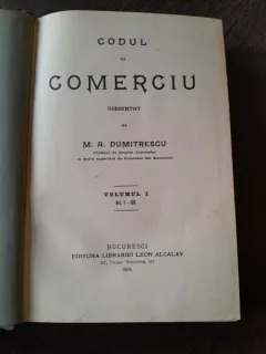 CODUL DE COMERCIU - M.A. DUMITRESCU  VOL.I