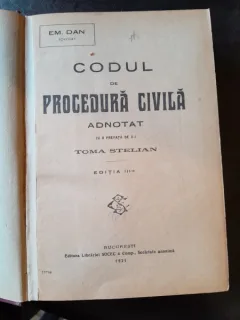 CODUL DE PROCEDURA CIVILA ADNOTAT DE EM. DAN