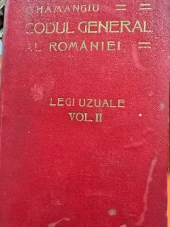 Codul general al Romaniei, Legi uzuale, vol.II, 1935 - Hamangiu