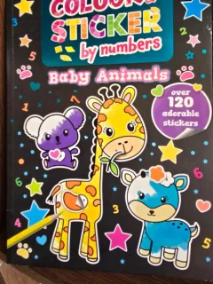 Colour and sticker by numbers. Baby animals (Coloreaza si lipeste dupa numere. - carte de colorat in limba engleza)