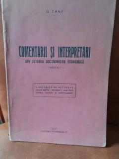 Comentarii si interpretari din istoria doctrinelor economice, partea I - G. Zane