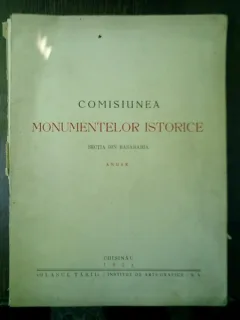 Comisiunea monumentelor istorice sectia din Basarbia anuar