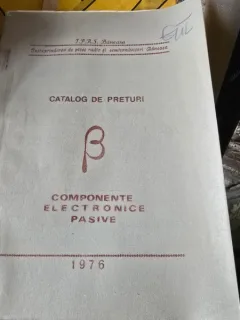 Componente electronice pasive, catalog de preturi 1976
