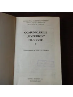 COMUNICARILE HYPERION - FILOLOGIE 9 - DIM. PACURARIU