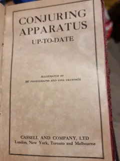 Conjuring Apparatus Up-To-Date