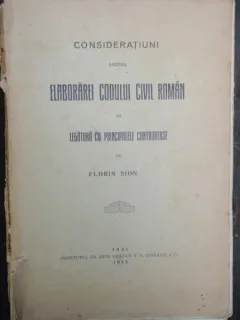 CONSIDERATIUNI ASUPRA ELABORARII CODULUI CIVIL ROMAN