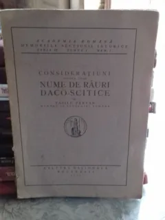 Consideratiuni asupra unor nume de rauri daco-scitice - Vasile Parvan