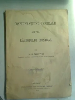 CONSIDERATIUNI GENERALE ASUPRA RAZBOIULUI MONDIAL - M.A. RACHTIVAN