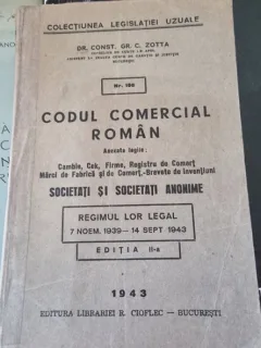 Const. Gr. C. Zotta - Codul Comercial Roman