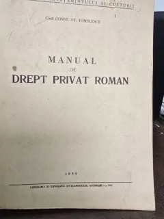 Const. St. Tomulescu - Manual de Drept Privat Roman