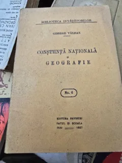 CONSTIINTA NATIONALA SI GEOGRAFIE - GEORGE VALSAN