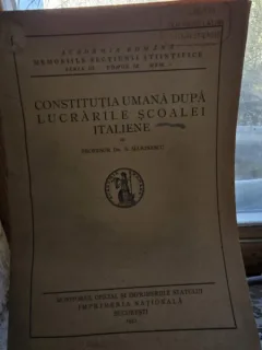 Constitutia umana dupa lucrarile scoalei italiene - G. Marinescu
