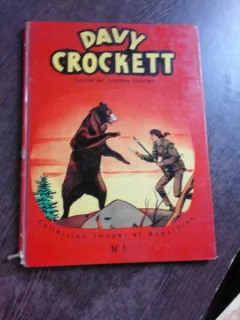 CONTRE LES HOMMES LOUTRES - DAVY CROCKETT  (CARTE CU BENZI DESENATE, TEXT IN LIMBA FRANCEZA)