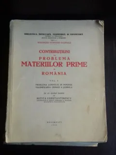 CONTRIBUTII LA PROBLEMA MATERIILOR PRIME DIN ROMANIA