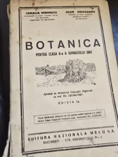 Coralia Vernescu Botanica pentru clasa a II-a gimnaziului unic (1947)