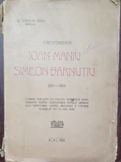 Corespondenta: Ioan Maniu Simeon Barnutiu - Coriolan Suciu
