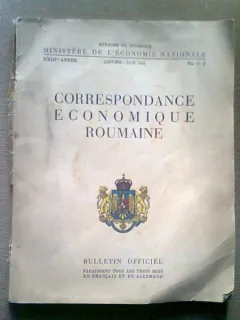 CORRESPONDANCE ECONOMIQUE ROUMAINE