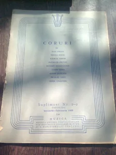 CORURI. SUPLIMENT NR.1-2 PARTEA A II-A LA REVISTA MUZICA IANUARIE/FEBRUARIE 1955