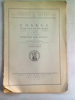COSBUC DISCURS DE PRIMIRE - OCTAVIAN GOGA