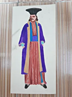 Costum dupa moda fanariota, desen