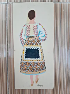 Costum popular din Arges, desen