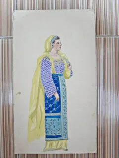 Costum popular din Dobrogea, desen