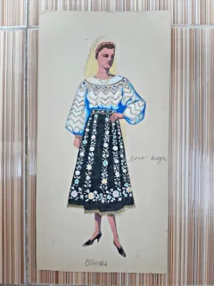 Costum Popular Oltenia, desen